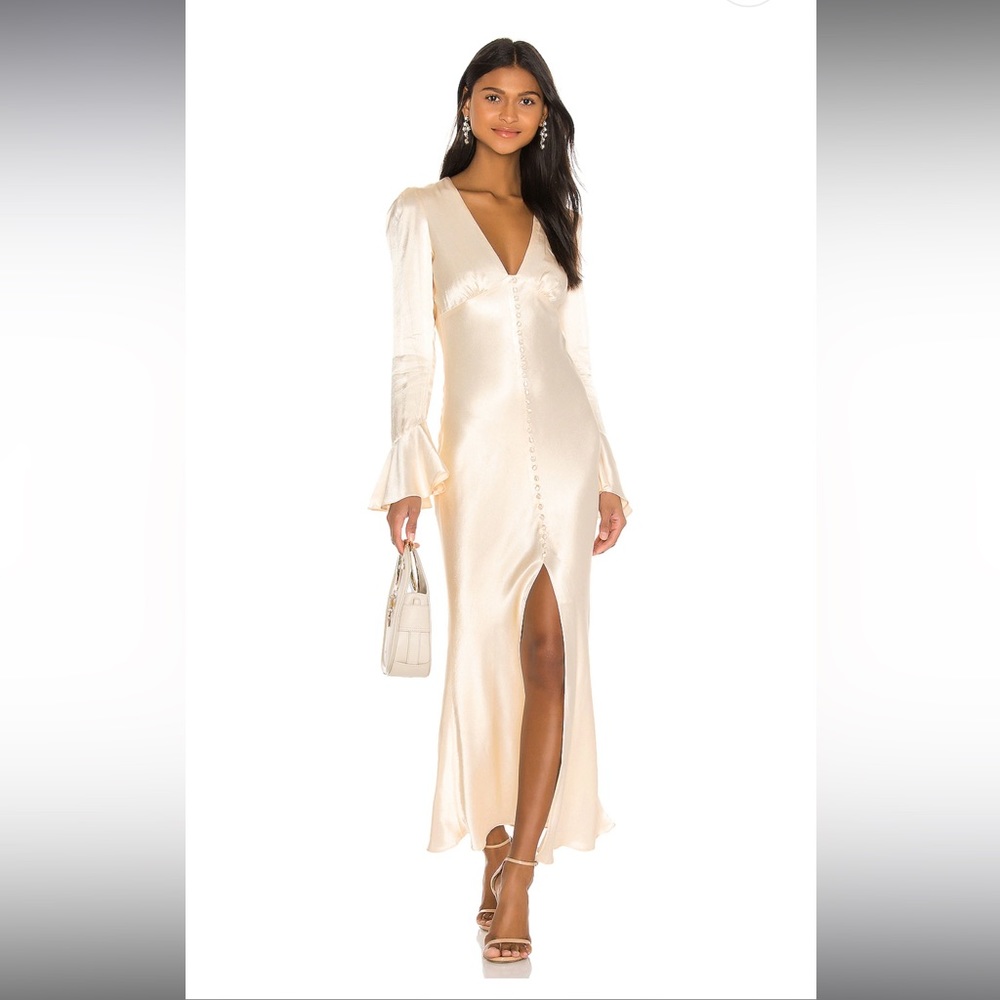 Shona Joy La Lune Frill Midi Dress